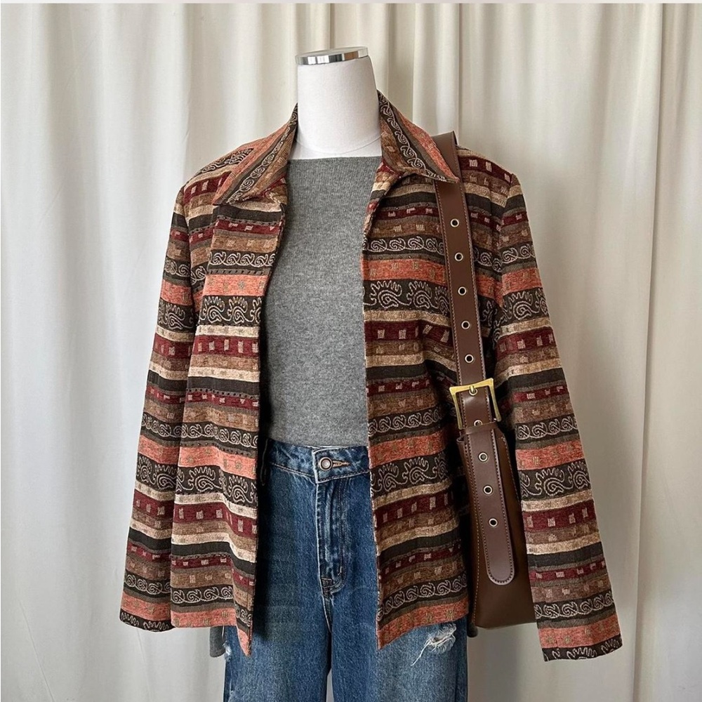 Vintage 90s Alfred Dunner Tapestry Jacket size 18P